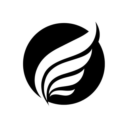 Wing black logo eagle falconのイラスト素材