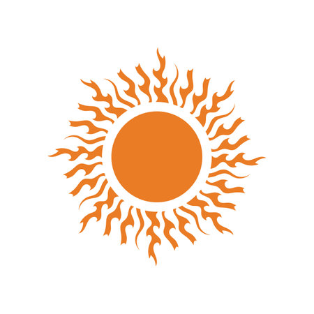 logo design sun modern simple templateのイラスト素材