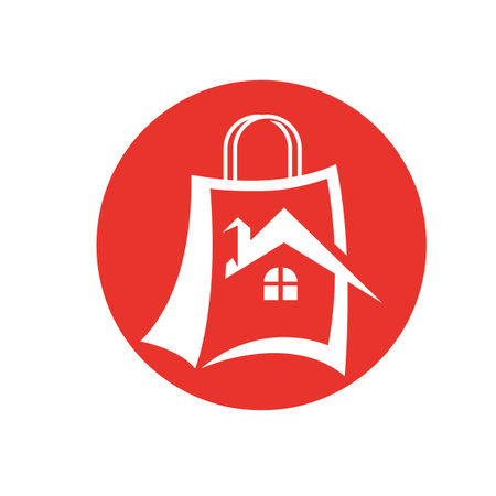 Shop bag market logoのイラスト素材