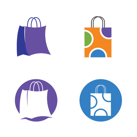 Shop bag market logoのイラスト素材