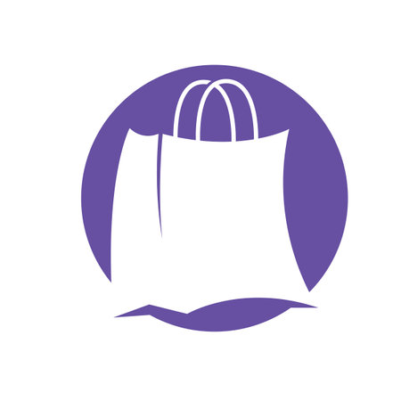 Shop bag market logoのイラスト素材