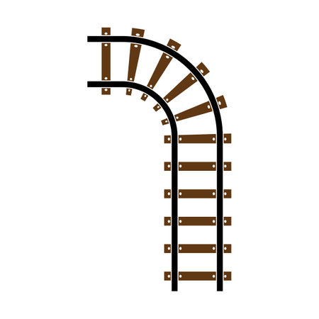 railroad tracks logo vector icon symbol illustration design templateのイラスト素材