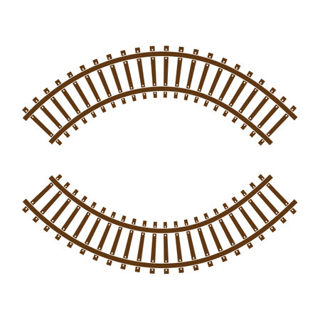 railroad tracks logo vector icon symbol illustration design templateのイラスト素材