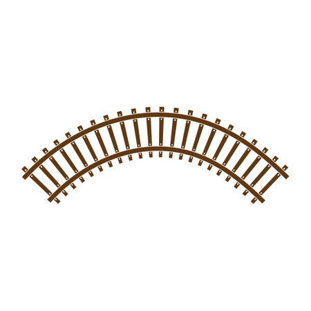 railroad tracks logo vector icon symbol illustration design templateのイラスト素材