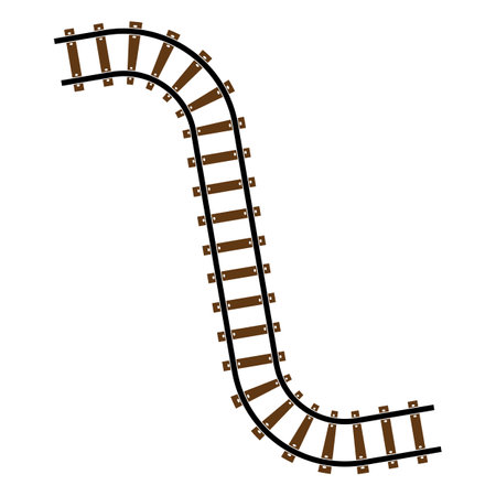 railroad tracks logo vector icon symbol illustration design templateのイラスト素材