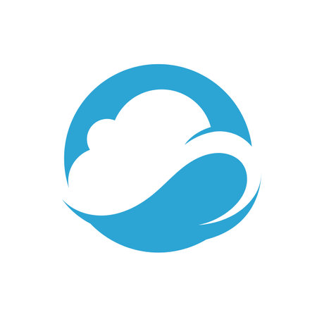 Blue cloud icon logo vectorのイラスト素材
