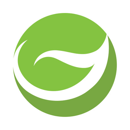 Vegan leaf green eco logo natureのイラスト素材