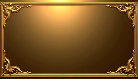 Elegant Gold Border Accent Frame for Luxury Design Backgroundの素材