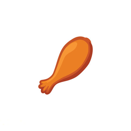 Fried chicken drumstick with crunchy golden crustのイラスト素材