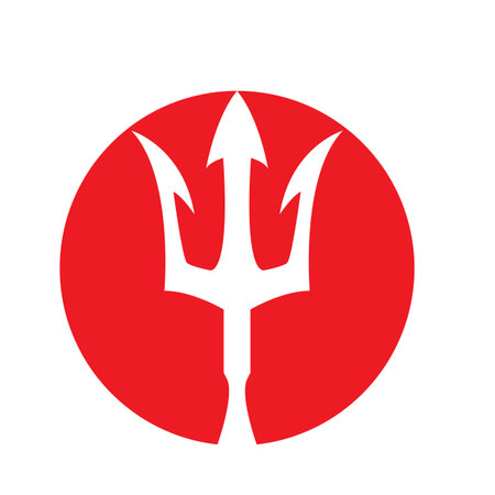 Ornamental Sea Spear Emblem Design