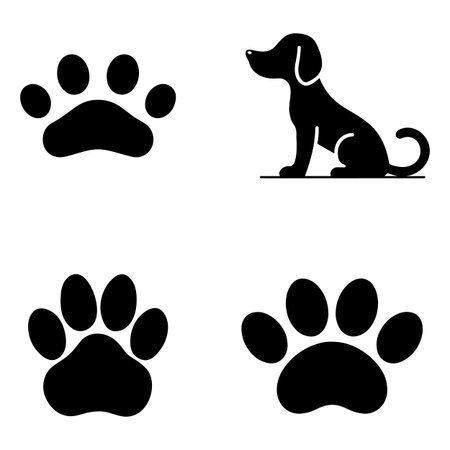 Strong Canine Track Identity Logoのイラスト素材
