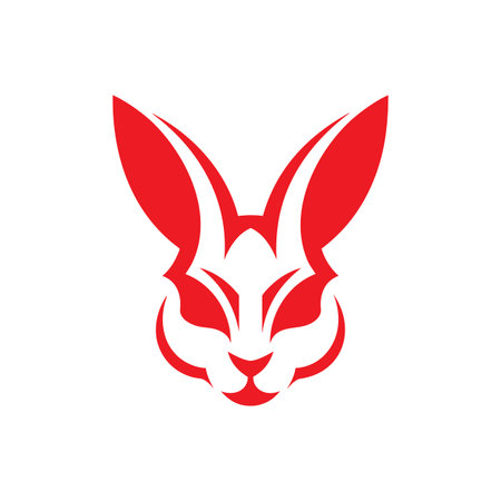 Rabbit Silhouette Logo High Contrast
