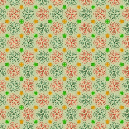 light green background with abstract paintingsの写真素材