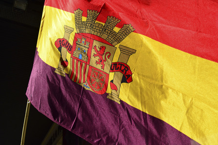Spanish Republican flag wavingの写真素材