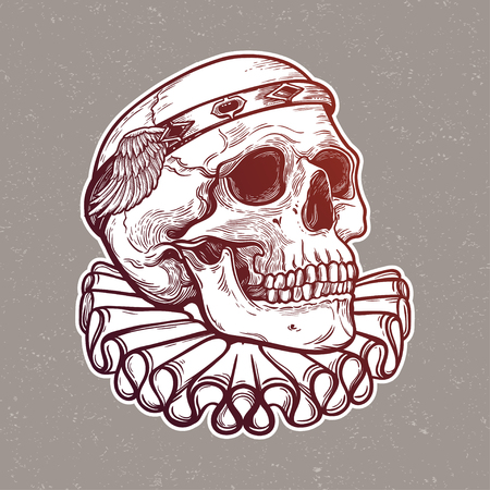 Skull with elegant diadem.のイラスト素材