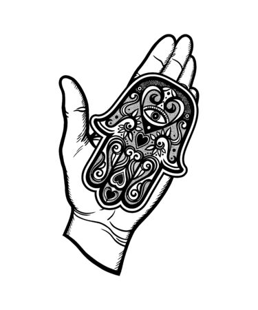 Amulet in the palm of your handのイラスト素材