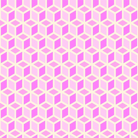 Trendy seamless pink background of cubes.Vector illustrationのイラスト素材