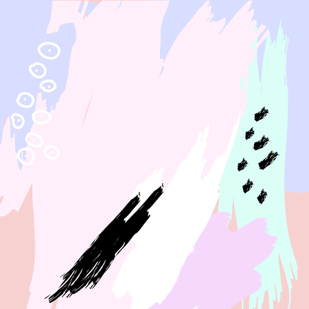 Creative artistic abstract colorful background. Hand Drawn texture. Trendy design poster, cover, card design. Vector illustrationのイラスト素材