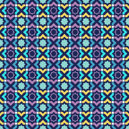 Arabic colorful seamless pattern, oriental wallpaper. Traditional islamic Background. Vector Illustrationのイラスト素材