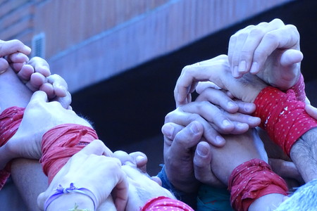 Castellers, human tower from Cataloniaのeditorial素材
