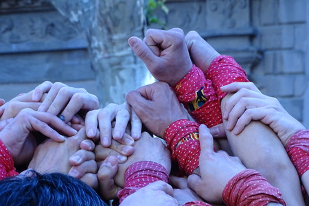 Castellers, human tower from Cataloniaのeditorial素材