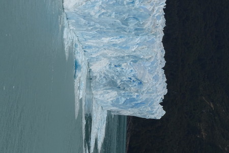 Perito Moreno glacier view, beautiful blue ice wall, Calafate, Patagonia, Argentinaの写真素材
