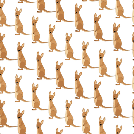 Kangaroo Seamless  Pattern.のイラスト素材