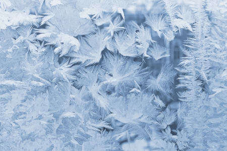 Frosty pattern on the windowの写真素材