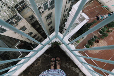 Hong Kong overcrowded building ,apartment and residenceの写真素材