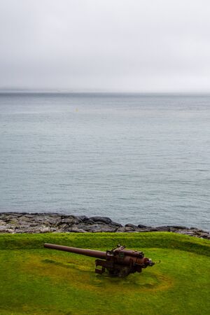old canon defending the portの写真素材