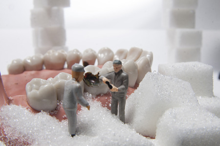 Dental treatment caries hole in the tooth