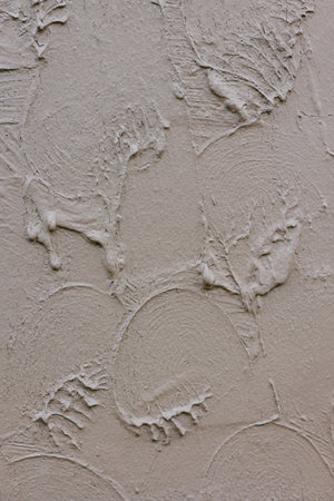 Unique texture wall with subtle patterns created from plaster in a home renovation projectの写真素材