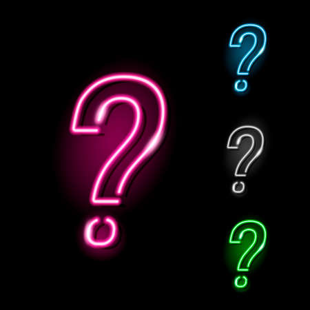 Vector of Neon question mark icon in - ID:1-154831512 - Royalty Free ...