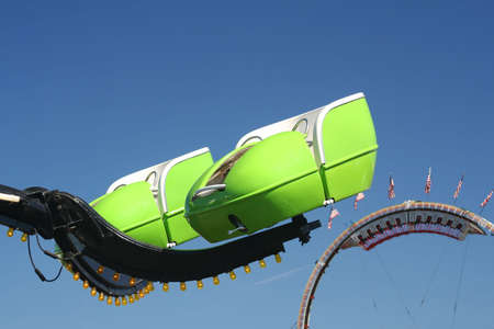 Close-up of Rides at The County Fairの写真素材
