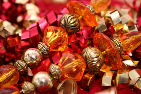 Red and Gold Abstract Christmas Backgroundの写真素材