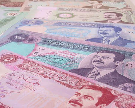 Currency From Iraq With Saddam Hussein's Faceの写真素材