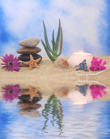 Still Life on Beachの写真素材