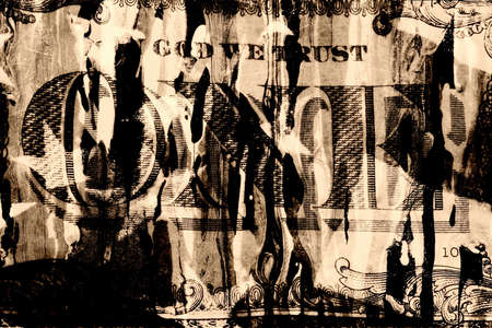 Grunge Style Background With Dollar Bill