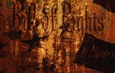Grunge Style Background With Bill of Rightsの写真素材