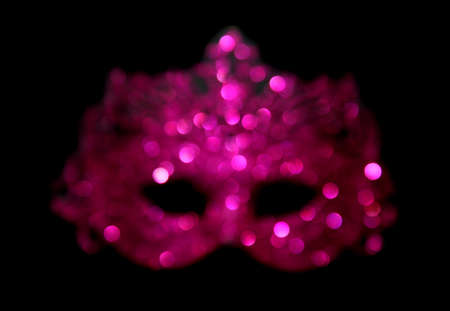Blurred Pink Carnival Mask Bokehの写真素材