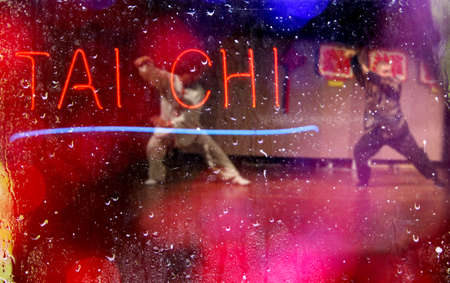 Tai Chi Neon Sign Composite Image