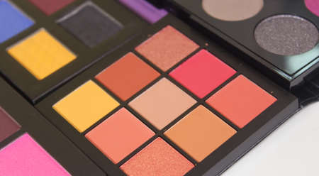 Brightly Colored Cosmetic Pigment Palettesの写真素材