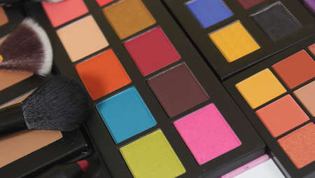 Brightly Colored Cosmetic Pigment Palettes