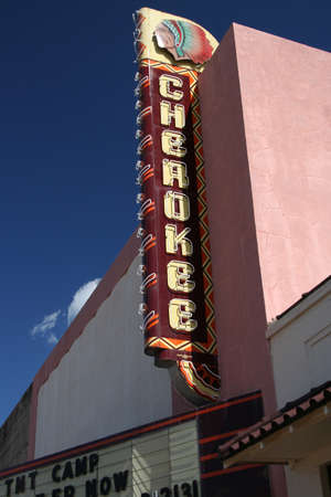 Rusk, TX : Historic Cherokee Theater located in downtown Rusk, TXのeditorial素材