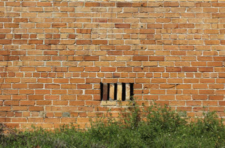 Closeup Building Detail Historical Old Wall on Abandoned Building