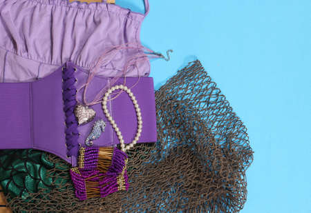 Mermaid Fashion With Jewelry and Fishing Netの写真素材