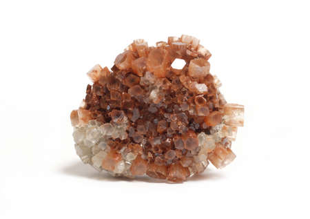 Chakra Stone Aragonite Carbonate Crystal Specimen Isolated on Whiteの写真素材