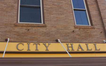 Rusk City Hall Located in Downtown Rusk TXの写真素材