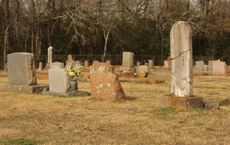 Historic Cemetery in Rural East Texas. Meador Cemeteryの写真素材