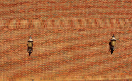 Close up of Historic Building Brick Wall at Tyler Junior College Campus